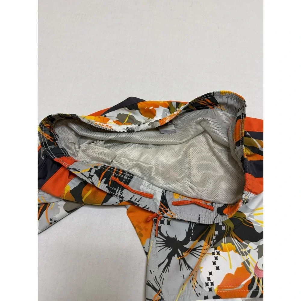 Nike swimwear swim‎ trunks shorts, orange grey unique pattern, men's medium
